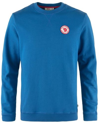 Fjallraven 1960 Logo Abzeichen Sweatshirt Alpine Blau