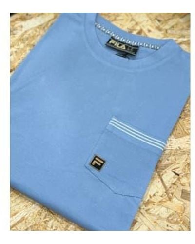 Fila Otto Pocket T Shirt Denim - Blu