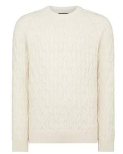 Remus Uomo Aran Sweater - White