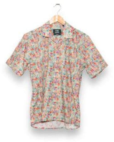 Gitman Vintage Camisa campamento vintage Alexanr Girard Village Print - Multicolor