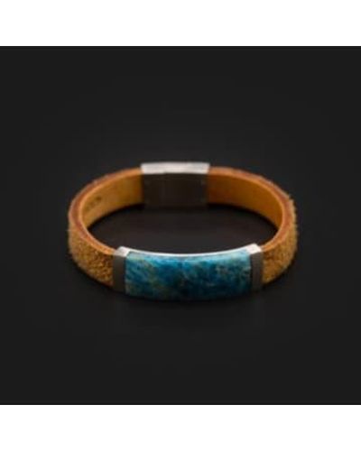 Gemini Petit bracelet bleu et vert m3 balance stone - Noir