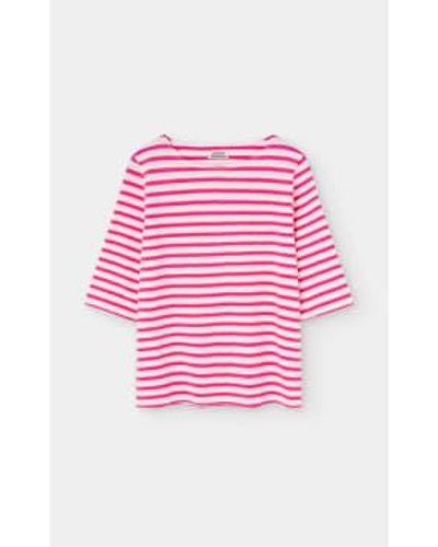 Loreak Mendian Bogak Short Sleeved T Shirt / White Xs - Pink