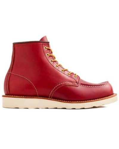 Red Wing 8875 6 "moc toe cuir boot - Rouge