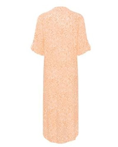 Soaked In Luxury Zaya Tangerine Ditsy Print Dress - Rosa