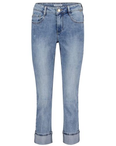Anorak Button Kate Vintage & Repair Regular Jeans- Stone - Blue