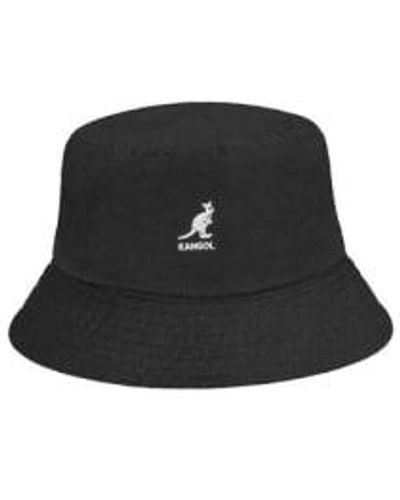 Kangol Washed Bucket Hat - Nero