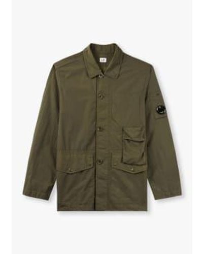 C.P. Company S Flatt Nylon Chore Jacket - Green
