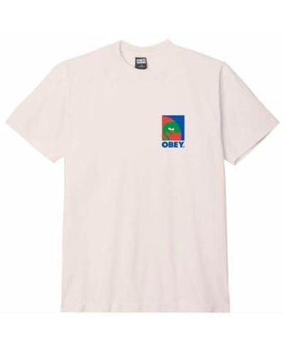 Obey Circular Icon T Shirt Sago - Rosa