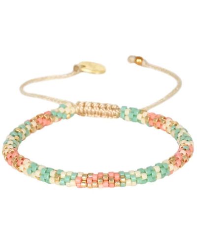 Mishky Hoopys Bracelet Pastel Blue And Pink - Metallizzato