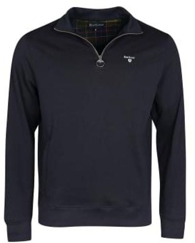 Barbour Pullover Rothley Half Zip - Blue