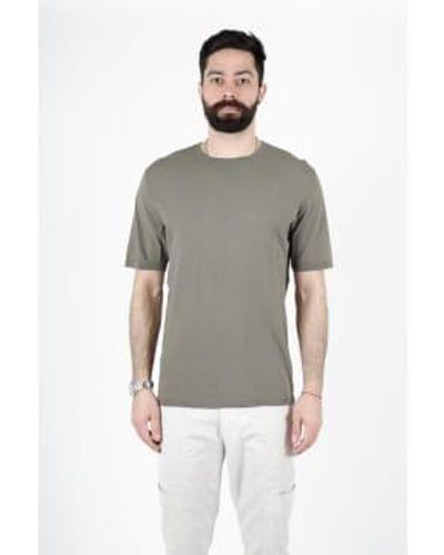 Transit Italian Cotton Round Neck T Shirt Extra Large - Grey