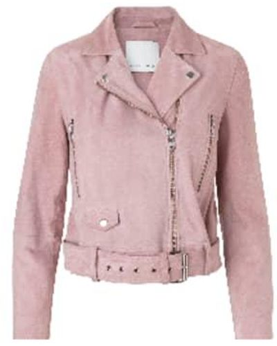 Samsøe & Samsøe Ebbe wildlederjacke von woodrose - Pink