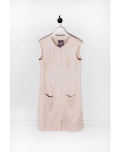 Riani Long Faux Suede Tunic With Zip - Pink