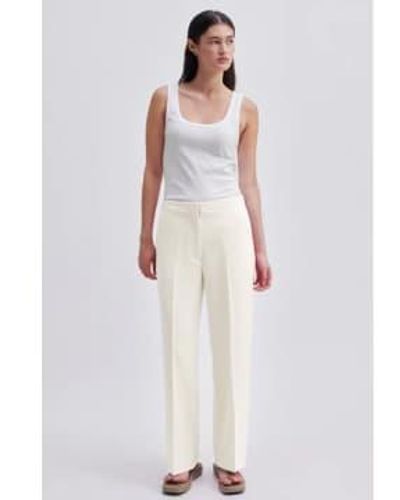 Second Female Evie Classic French Oak Pants Xs - White