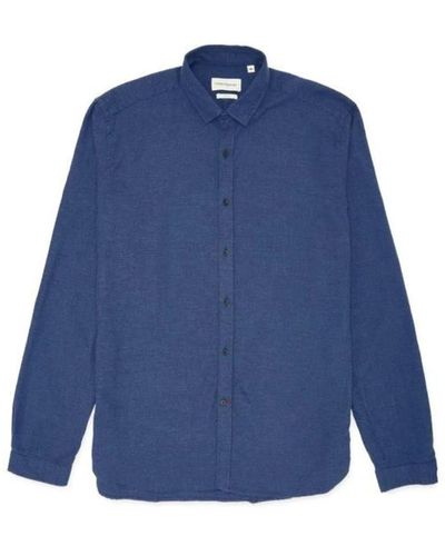 Oliver Spencer Clerkenwell Tab Shirt Pippen Navy - Blue