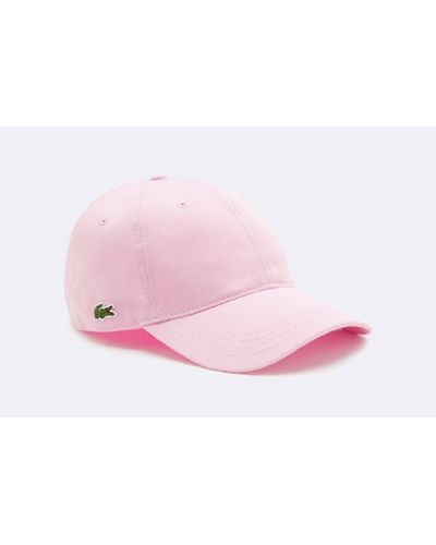 Lacoste Rosa Mütze aus Bio-Baumwolle - Pink