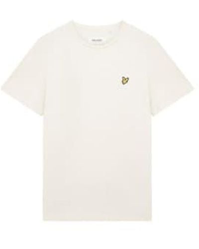 Lyle & Scott Plain T Shirt In Cove - Bianco