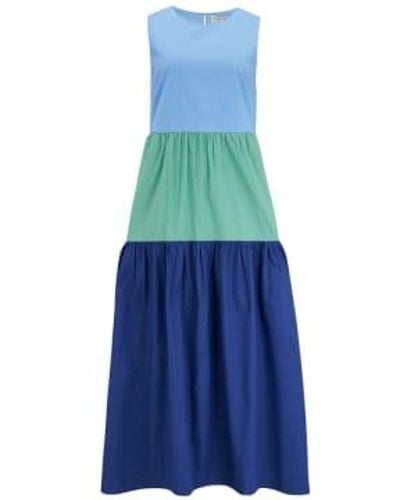 Sugarhill Juniper Maxi Tiered Sundress Uk 8 - Blue