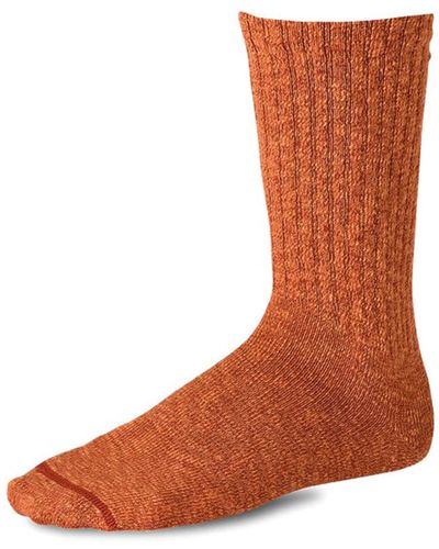 Red Wing Cotton ragg Sock 97371 Overdyed Rust Orange - Brown