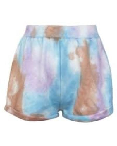 Ragdoll Lilac Multi Tie Dye Sweat Shorts - Blu