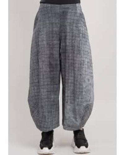 New Arrivals Checked Print Rundholz Trouser Xs - Grey
