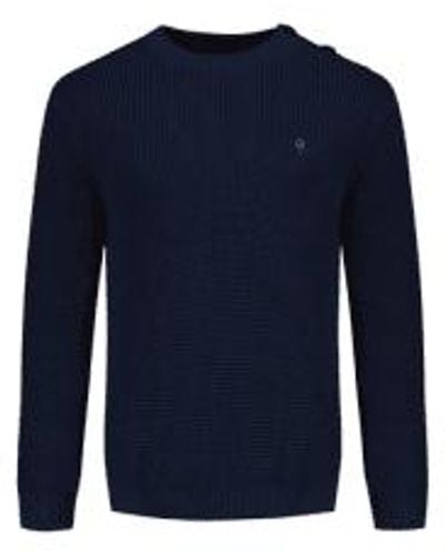 Faguo Suéter algodón lucio en la marina - Azul