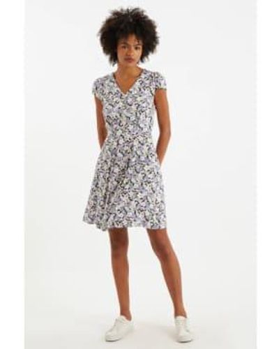 Louche | Cathleen Liseron Mini Tea Dress Lilac 8 - White