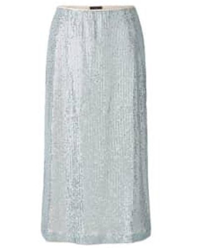 Ouí Midi Sequin Skirt Fog Uk 10 - Gray