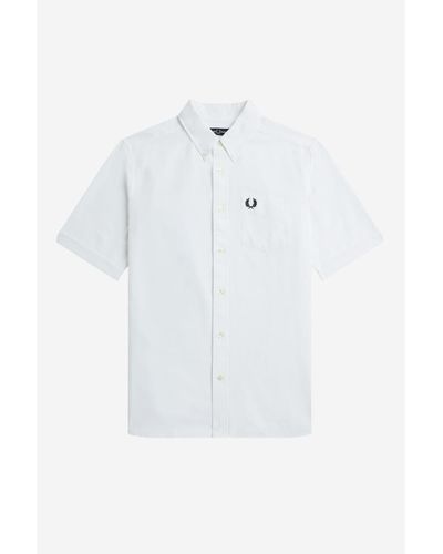 Fred Perry M5503 Camisa Oxford - Blanco