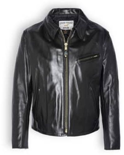 Schott Nyc Biker Horsehide Leder Jacke 689h - Schwarz