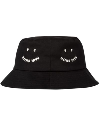 Paul Smith Bucket Hat Ps Smile - Black
