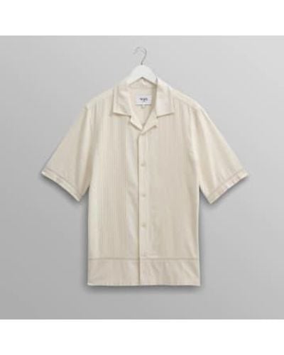 Wax London Newton shirt pintuck shirt creme - Natur