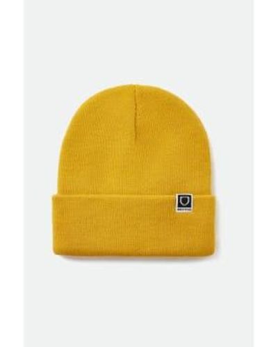 Brixton Harbor Mustard Beta Watch Cap Beanie - Giallo