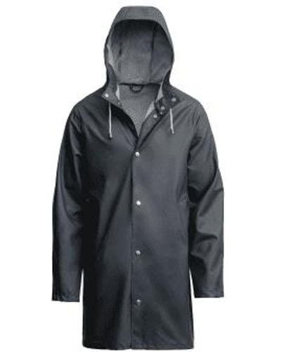 Stutterheim Stockholm Lightweight Raincoat Charcoal L - Black