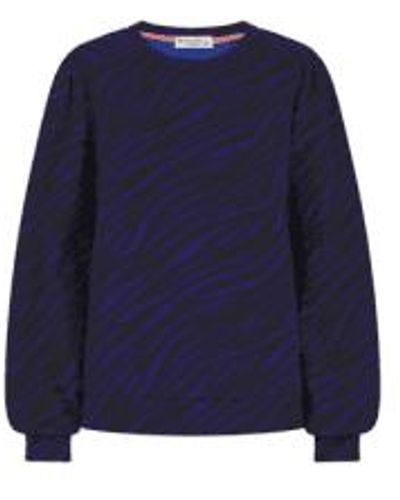 Nooki Design Printed Zebra Piper Sweater - Blue