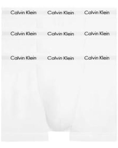 Calvin Klein Underwear Trunk 3pk, H57 L - White