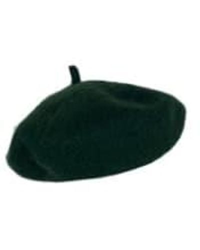 Black Colour Alba beret. - Verde