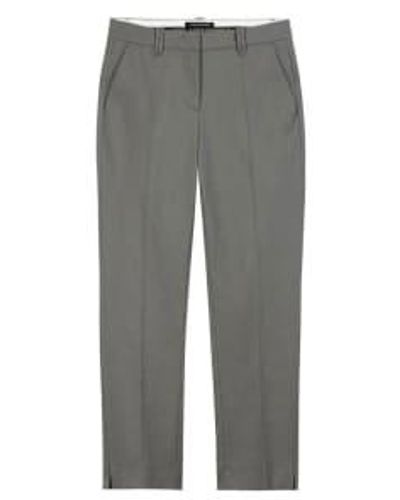 Luisa Cerano Slim Tailored Cotton Pants Uk 8 - Gray