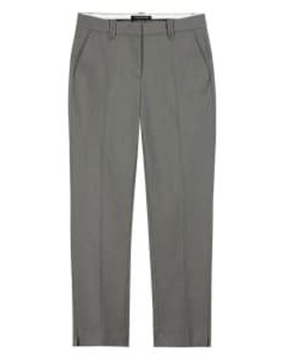 Luisa Cerano Slim Tailored Cotton Trousers Uk 8 - Grey