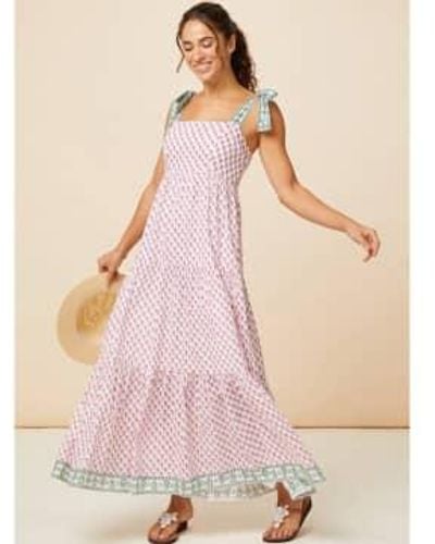 Aspiga Tabitha Maxi Dress Flower /green - Pink