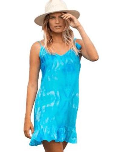 Sophia Alexia Wave Mini Sun Dress - Blue