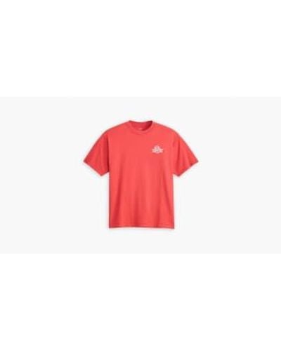 Levi's Eccentric Authentic Vw Baked Apple Graphic Vintage Fit T Shirt S - Red