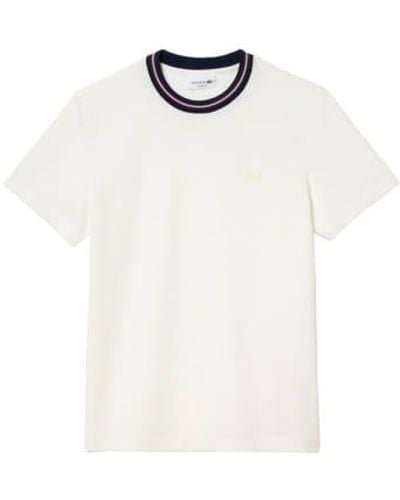 Lacoste Paris Stretch Pique T-shirt Th1131 - Blanc