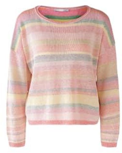 Ouí Multi Striped Sweater Uk 16 - Pink