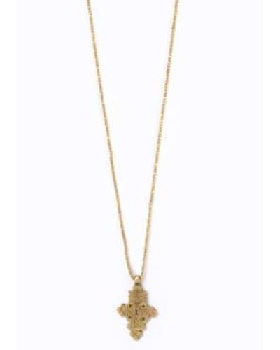 CollardManson Lalibela Coptic Charm Necklace O/s - Metallic