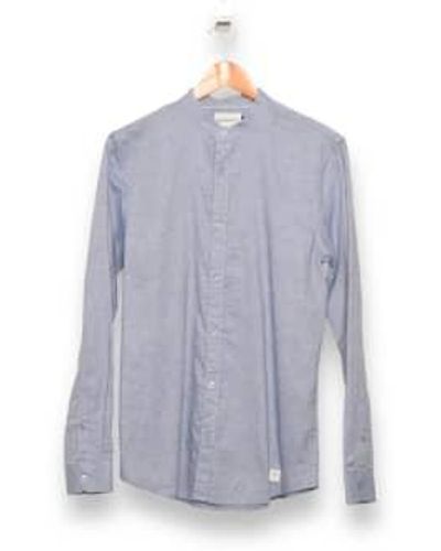 NOWADAYS Oxford melange shirt zen - Bleu