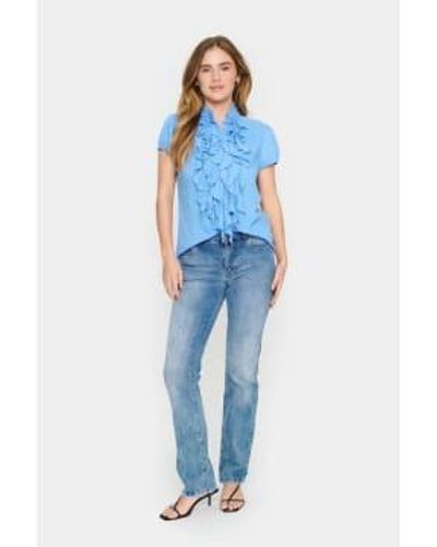 Saint Tropez Elli Bluse - Blau