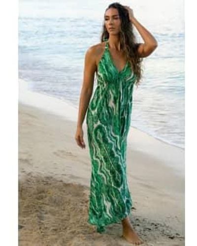 Sophia Alexia Coral Ibixa Maxi Dress Short/regular - Green