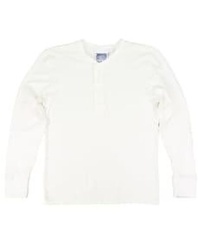 Jungmaven Or Mountain Henley Or Washed - Bianco