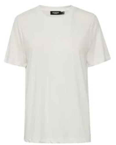 Soaked In Luxury T-shirt en colombine en forme en blanc cassé